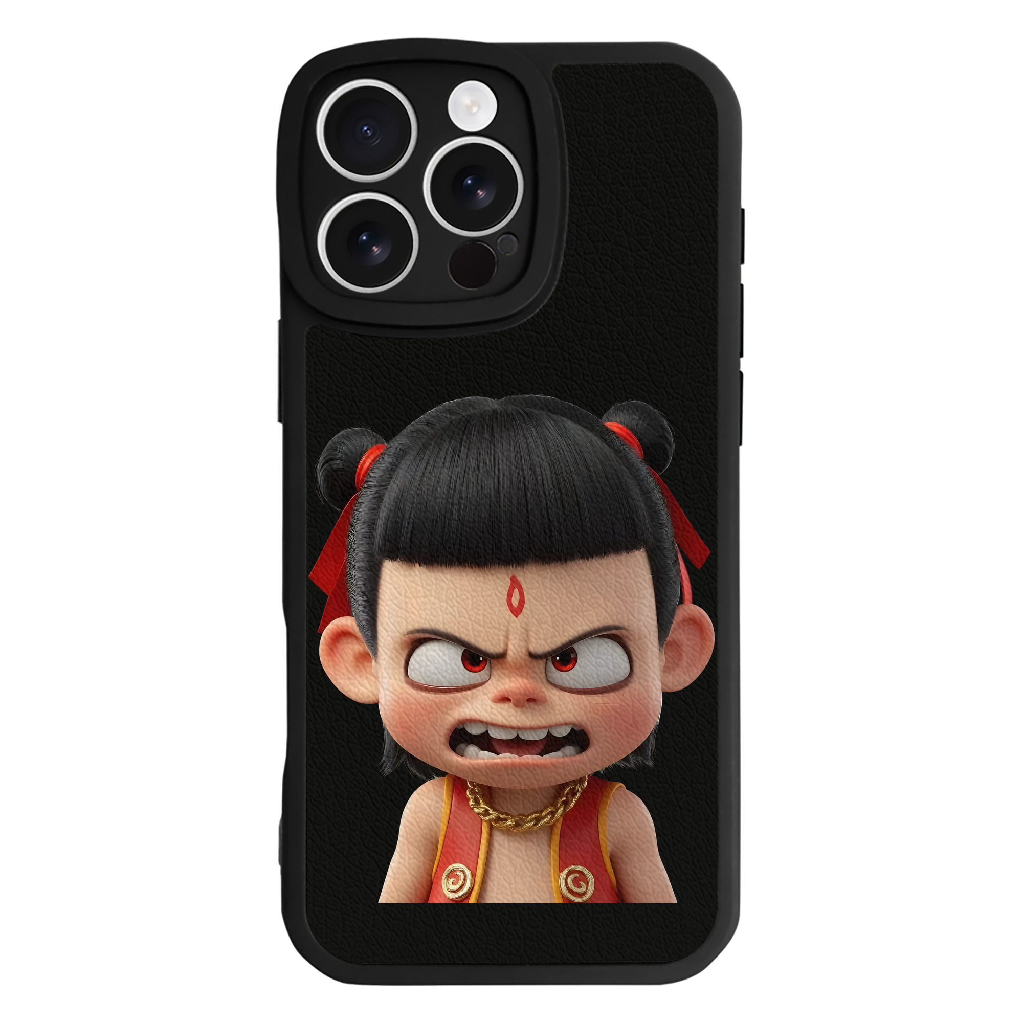 （画像用） Ne Zha 2 ナタ 魔童の大暴れ 【iPhone 16シリーズ対応】シリコンスマホケース（レザー調） 材質：シリコン